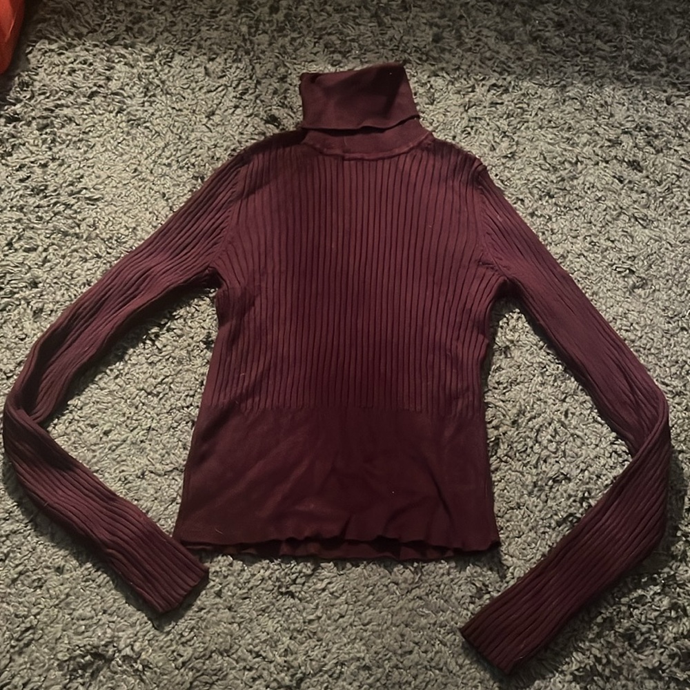 COPY - Zara Barley worn ribbed purple long sleeve Zara turtleneck comfy staple …